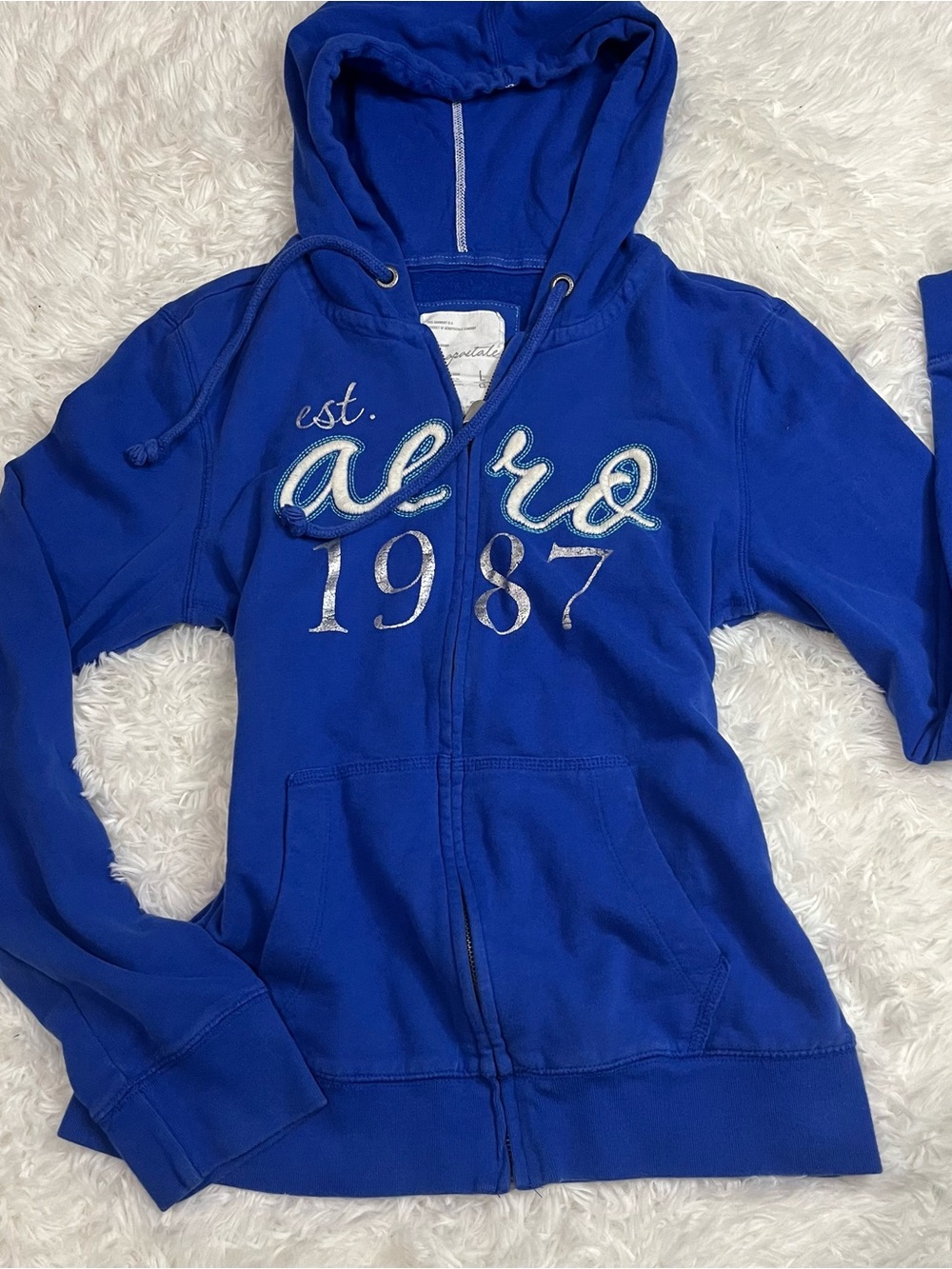 Aeropostale Royal Blue Zip-Up Hoodie